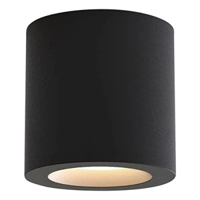 Image of Kos Round Surface Mounted Downlight Textured Black IP65, GU10