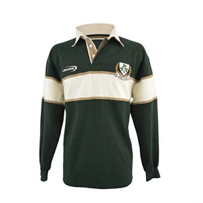 Image of Carrolls Irish Gifts Lansdowne Long Sleeve Rugby T Shirt Ireland XL Green
