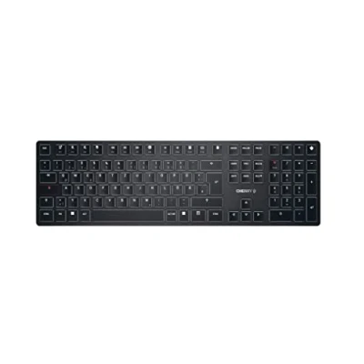 Image of CHERRY KW X ULP Ultra Flat Mechanical High End Keyboard, German Layout (QWERTZ), Wireless Multi Device Keyboard for up to 4 Devices, Rechargeable, Black