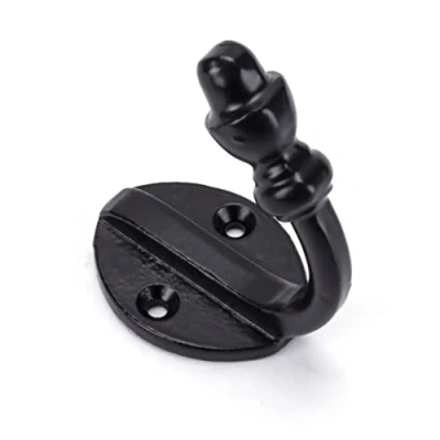 Image of Single Acorn Hook Black Finish