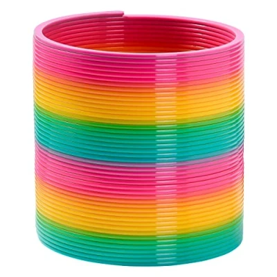 Image of THE TWIDDLERS Giant Magic Rainbow Spring, 15cm / 6&quot; Perfect for Children &amp; Kids Birthday Party Favours, Huge Sensory Game, Slinky Toy