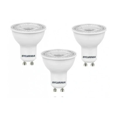 Image of Sylvania SYL0027439 Set of 3 LED Bulbs Gu10 5W 345lm 36 Cold, 4.5 W, 240 V, White