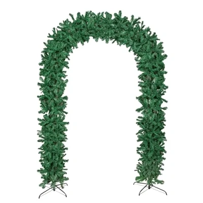Image of Samuel ALEXANDER 8ft (2.50m) Double Door Artificial Christmas Tree Arch in Green with 1296 Tips