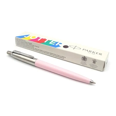 Image of Parker Jotter Originals Ballpoint Pen Baby Pink Pastel Finish Retro Collection Blue Ink Gift Boxed