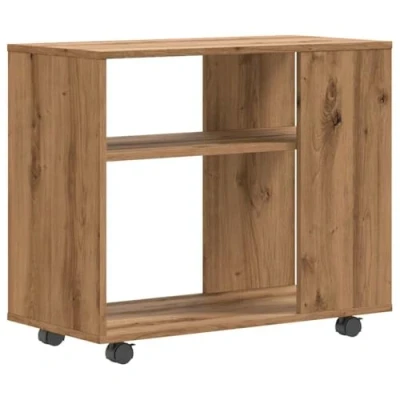 Image of vidaXL Side Table Artisan Oak 70x35x55 cm Engineered Wood, Brown, Modern Design, for Living Room