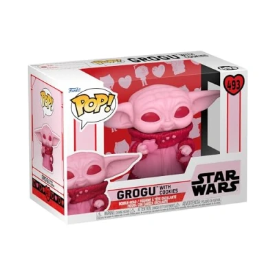 Image of Funko Pop! Star Wars: Valentines Grogu (the Child, Baby Yoda) (Grogu Yoda), the Mandalorian Collectable Vinyl Figure Gift Idea Official Merchandise