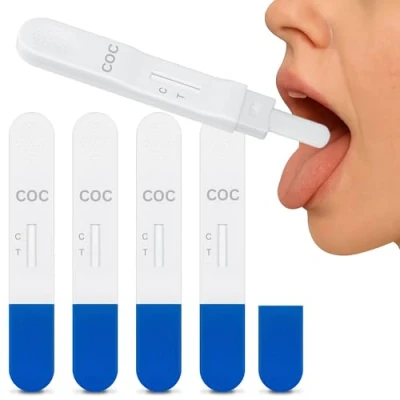 Image of 5 x SalyvGenics Cocaine Saliva Drug Test Rapid for in Oral Fluid Kit