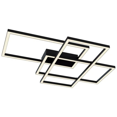 Image of Line Integrated LED Square Ceiling Lamp Black