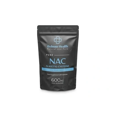 Image of NAC N Acetyl CYSTEINE 60 Vegan Capsules 600MG per Capsule UK Manufactured HMPC