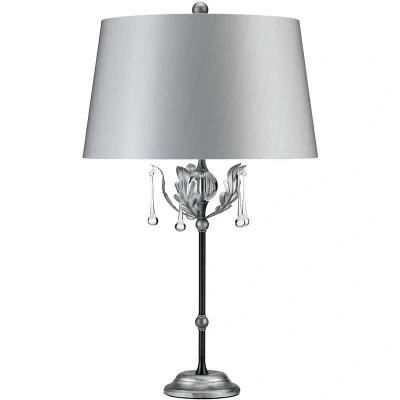Image of Amarilli 1 Light Table Lamp Silver, Black, E27