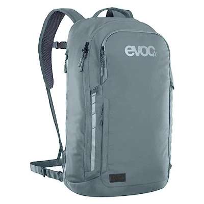 Image of EVOC COMMUTE 22 Backpack (bike backpack, incl. ventilation system, laptop compartment, reflective print, weight: 860 g, dimensions: 17 x 28 52 cm, volume: l), steel