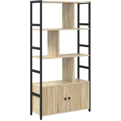 Image of vidaXL Bookshelf Sonoma oak 80 x 30 155.5 cm Engineered wood