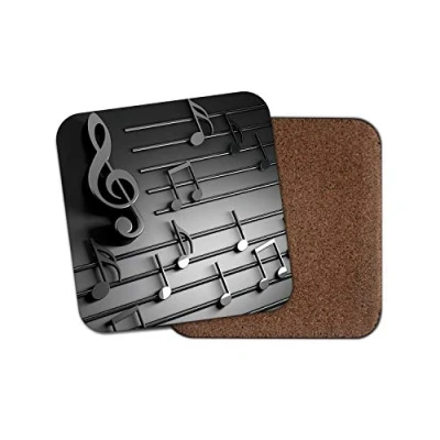 Image of 1 x Beautiful Musical Notes Coaster Music Teacher Student Band Fun #14851