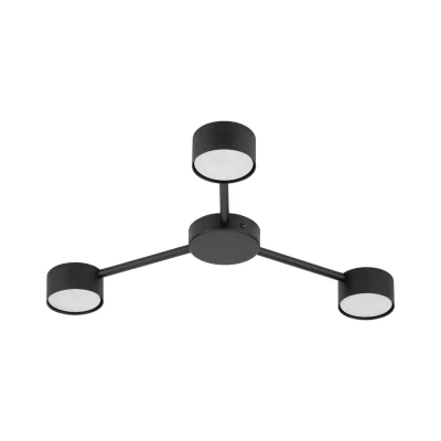 Image of Avia Integrated Led Semi Flush Ceiling Light Black 3xGX53