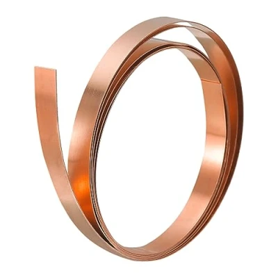 Image of uxcell Copper Sheet Roll, Metal Foil Plate 1000mm x 5mm 0.5mm