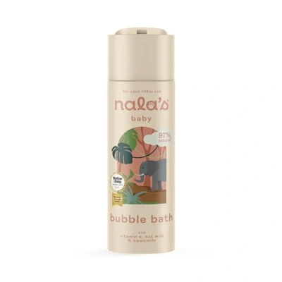 Image of Nala&#039;s Baby Bubble Bath Award Winning 97% Natural Dermatologically Tested and Paediatrician Approved Soothing Oat Milk, Camomile Vitamin E Vegan 200ml Nalas
