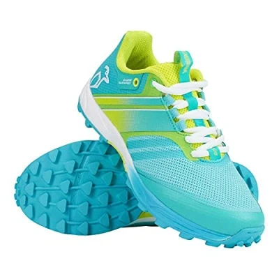 Image of KOOKABURRA Unisex / 2021 HOCKEY SHOE VIVID Mint YELLOW SNR Size 8, Yellow, One UK