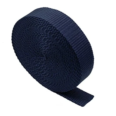 Image of Heavy Duty Webbing Strap Tape 5 metres Rucksack/Backpacks, Luggage/Cargo Strapping, Belts (Navy, 38mm)