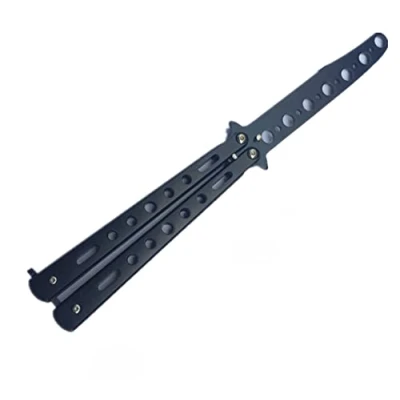 Image of HDDH Butterfly Knife,Practice Knife,Butterfly Knife Trainer,Unsharpened Blade 100% Safe for Practicing Flipping Tricks (black)