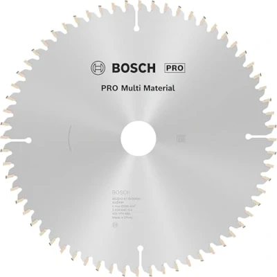 Image of Bosch 1x PRO Multi Material Circular Saw Blade for Corded Hand Held Saws (for Aluminium, Plastics, Ø mm, Professional Accessory Saw)