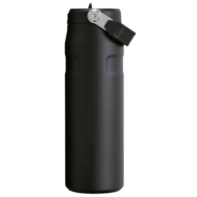Image of Stanley IceFlow Flip Straw 2.0 Water Bottle 24 OZ Built In with Larger Opening Lightweight &amp; Leak Resistant Insulated Stainless Steel BPA Free Black