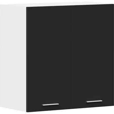 Image of vidaXL Kitchen Cabinet 2 Shelves Wall Cupboard Built in Unit Furniture Top Black 60 x 31 cm Chipboard