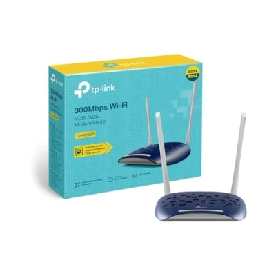 Image of TP Link 300 Mbps Wireless N VDSL/ADSL Modem Router, Single Band, Broadband Speed Up To 100 Mbps, Versatile Connectivity, 4x Fast Ports, Tether App, Easy setup (TD W9960)