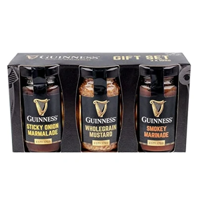 Image of Guinness Chutney Onion Marmalade and Mustard Sauces 3 Pack