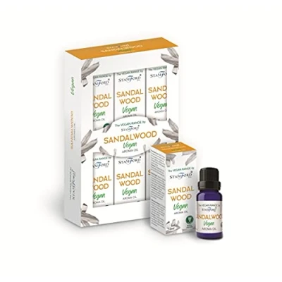 Image of The Vegan Range by Stamford Aroma Oils. 6packs x 10ml Sandalwood