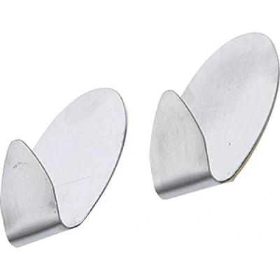 Image of BGS Diy 88230 Stainless Steel Adhesive Hooks 35 x 50 mm 1.0 kg 2 pcs.