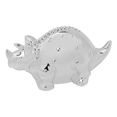 Image of Bambino Silver Plated Dinosaur Money Box Savings Bank