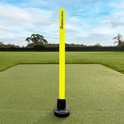Image of FORTRESS Flexi Based Target Stump [2 Sizes] Fluro Yellow Stumps For Fielding Drills (Senior (28in))