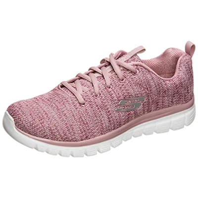Image of Skechers Graceful Twisted Fortune Womens Trainers 6 UK Mauve