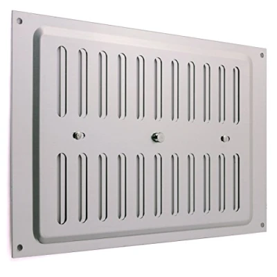 Image of Adjustable Hit &amp; Miss Air Vent (9&quot; x 6&quot;) Silver Metal Ventilator/Grill Cover