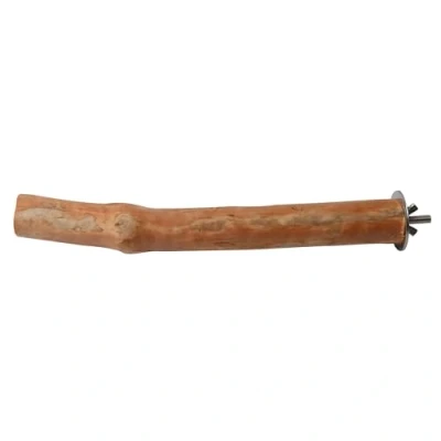 Image of PARROT ESSENTIALS Large Natural Wood Perch for Parrot, African Grey, Cockatiel and Other Birds Comfortable Bird Perches Pine Wooden Stand Foot Exercise Safe Non Toxic Accessories