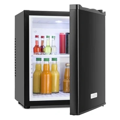 Image of Klarstein MKS 10 Mini Bar, Fridge, Drinks Refrigerator, A, 19 Litres, Low Energy Consumption, Silent Operation, 0 dB, 38x47x38cm, 1 Shelf, 3 Step Temperature Regulator, Black