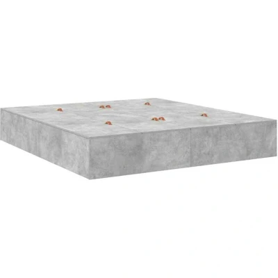 Image of vidaXL Storage Bed Frame Concrete Grey 180x200 cm
