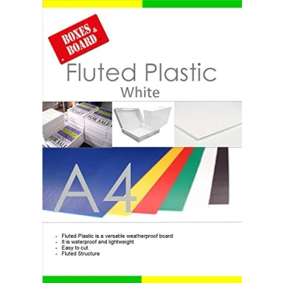 Image of 100 X A4 Sheets of White Correx Plastic Fluted Sheet Display Board