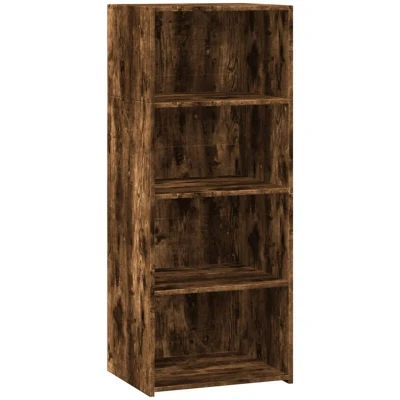 Image of vidaXL Highboard Smoked Oak 50x41x124 cm Engineered Wood