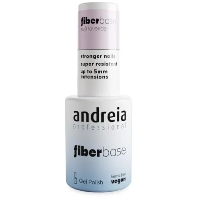 Image of Andreia Professional Fiber Gel Base Coat for Nails of High Viscosity Builder Polish Enriched with Synthetic Fibers Vegan and Hema Free 10.5ml (Soft Lavender, 10.5ml)