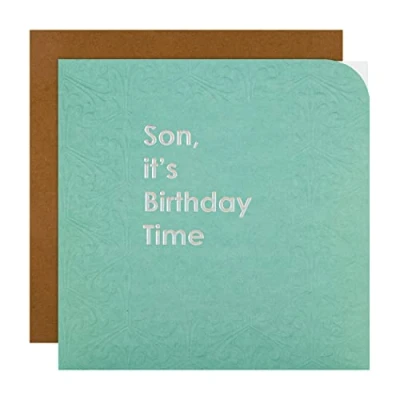 Image of Hallmark Braille Birthday Card for Son Contemporary Patterned Design