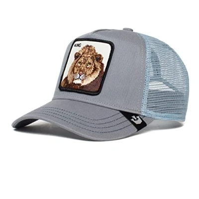 Image of Goorin Bros. The Farm Original Seasonal Snapback Trucker Hat for Men and Women, Blue King Lion, One Size