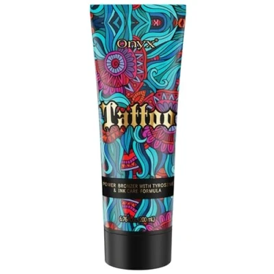 Image of Onyx Tattoo Sunbed Cream with Ink Care Formula Tanning Moisturiser for Aftercare Bronzer and Accelerator