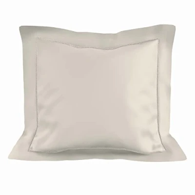 Image of Soleil d&#039;ocre, Cotton Pillowcase 63 x cm Ecru Percale