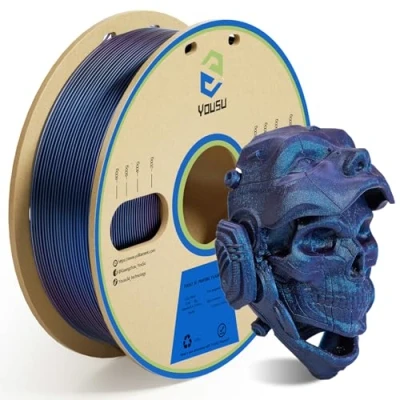 Image of YOUSU PLA Glitter 3D Printer Filament 1.75mm,Chameleon Colorshift Series Black Filament,Fits Most FDM/FFF Printers,1KG(2.2lbs)