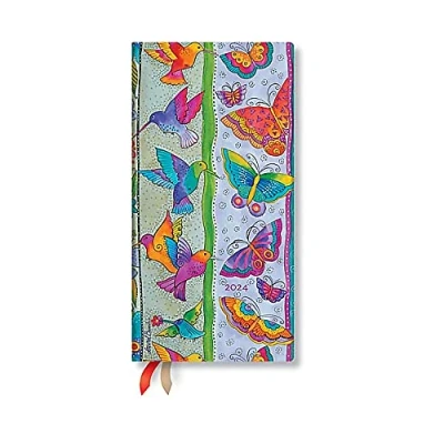 Image of Hummingbirds &amp; Flutterbyes (Playful Creations) Slim 12 month Dayplanner 2024