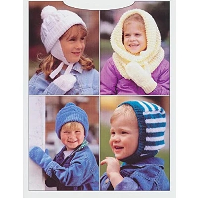 Image of Teddy DK Knitting Pattern Childrens Hats &amp; Mitts 7107