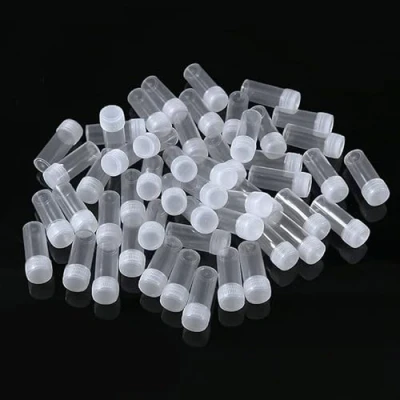 Image of 5ml Plastic Sample Bottles Test Tubes Small Bottle Vial Storage Container, Mini Clear Case with Lid 50pcs