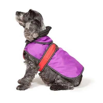 Image of Danish Design 2 in 1 Ultimate Purple/Red Removable Padding Lightweight Dog/Puppy Coat 28 Inch 70 cm