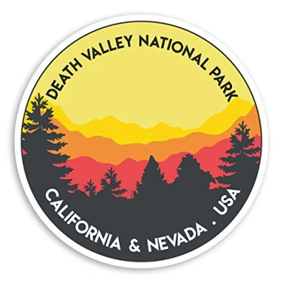 Image of 2 x 10cm Death Valley National Park Vinyl Stickers USA Sticker Luggage #20198 (10cm Wide)